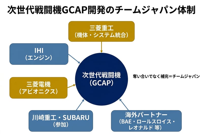 GCAP（次世代戦闘機）における企業の役割分担