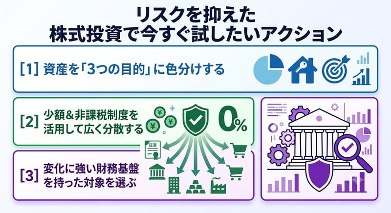 リスクを抑えた株式投資で今すぐ試したいアクション