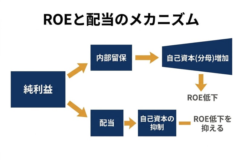 ROEと配当のメカニズム