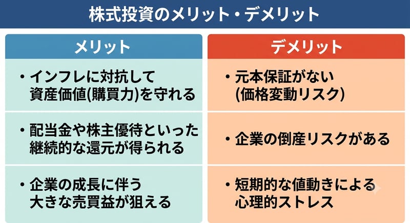 株式投資のメリット・デメリット