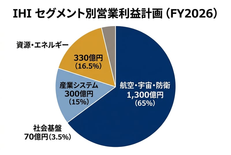 IHI セグメント別営業利益の構成（FY2026会社計画）