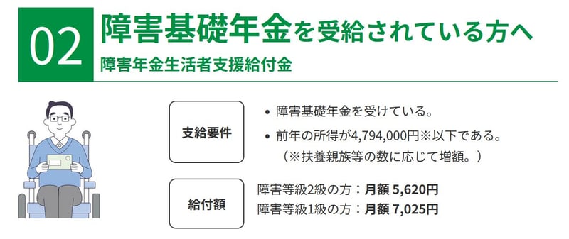 障害基礎年金を受給されている方へ
